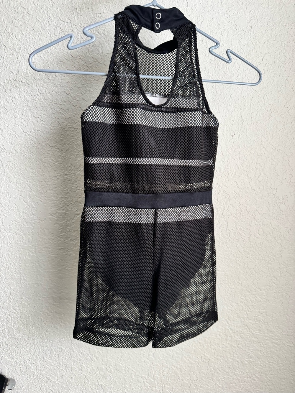 Mesh dance halter unitard